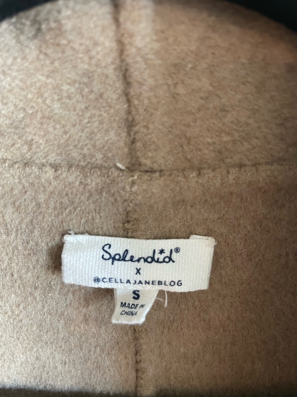 Splendid x @Cellajaneblog Icon Coat Camel Open-Front Sweater Trench Cashmere - Picture 2 of 8